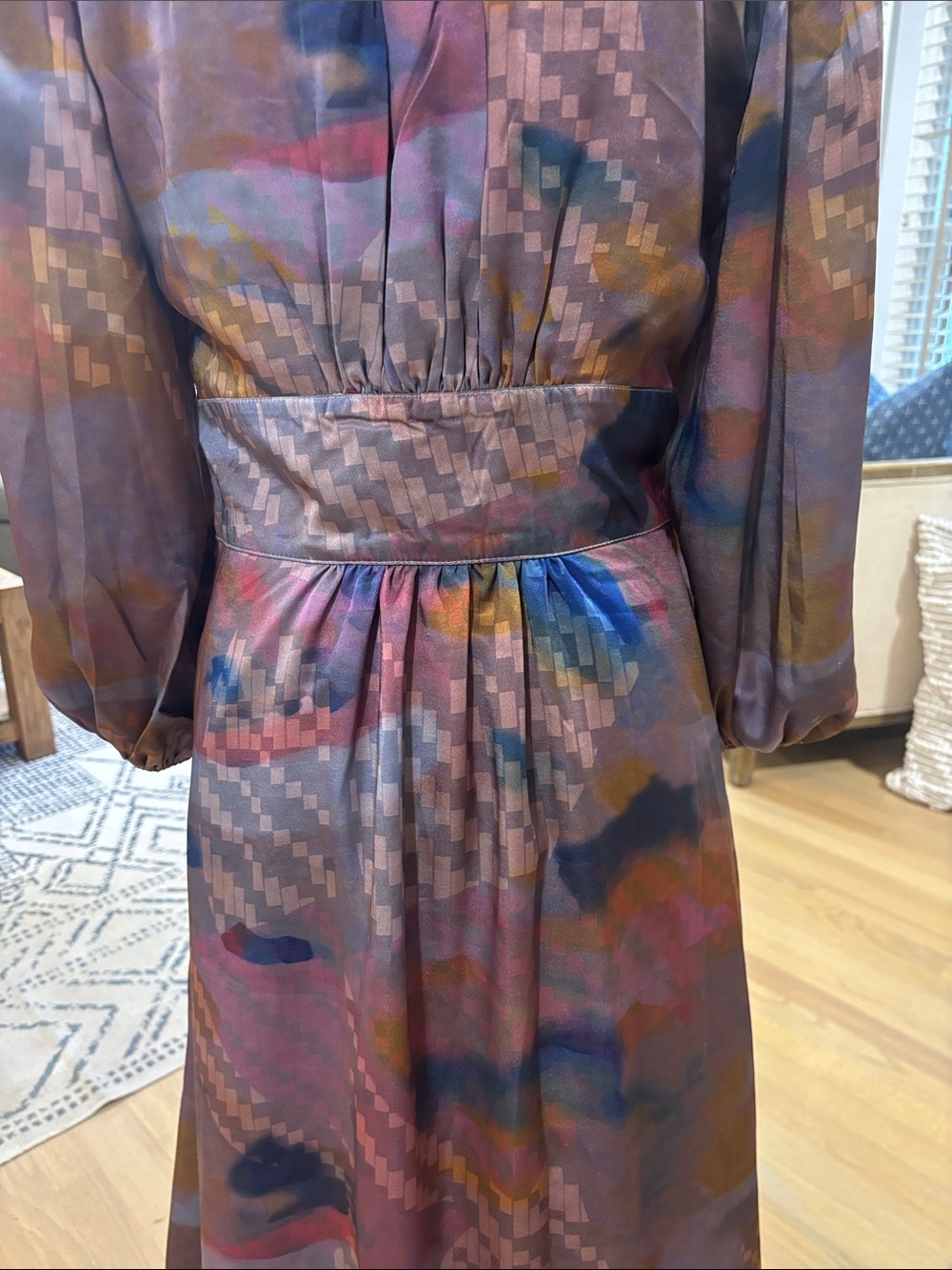 Wayward Fancies Watercolor Maxi Dress - Picture 5 of 6